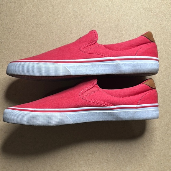 Polo Ralph Lauren Red Slip-On Sneakers Men’s Size 10 - Picture 3 of 7